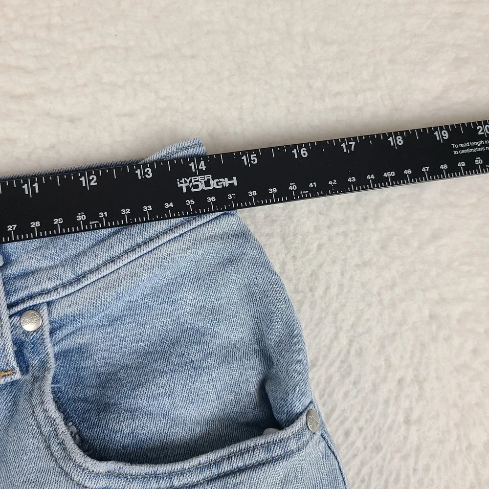 Levi's SilverTab Jeans Womens 29x27 Blue Mom Jean Distress Light Wash Waterless*